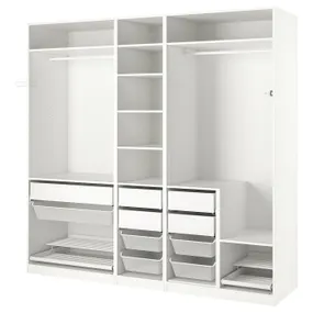 IKEA PAX ПАКС, гардероб, комбінація, білий, 250x58x236 см 293.962.51 фото