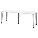 IKEA LAGKAPTEN ЛАГКАПТЕН / KRILLE КРИЛЛЕ, письменный стол, белый / черный, 200x60 см 195.099.89 фото thumb №1