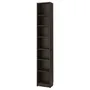 IKEA BILLY БІЛЛІ, книжкова шафа з верхньою полицею, темно-коричневий під дуб, 40x28x237 см 995.818.82 фото
