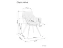 Кухонное Кресло SIGNAL CHERRY Velvet, Bluvel 4215 - корица фото thumb №2
