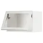 IKEA METOD МЕТОД, навісна шафа гориз 2 скл дв нат мех, білий / ХЕЙСТА біле прозоре скло, 60x40 см 194.905.79 фото