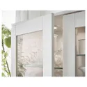 IKEA BRIMNES БРІМНЕС, комбін д / зберіг зі склян дверцятами, білий, 160x35x190 см 492.782.37 фото thumb №3