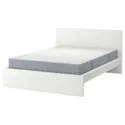 IKEA MALM МАЛЬМ, каркас кровати с матрасом, белый / Валевог средней жесткости, 160x200 см 995.447.76 фото thumb №1
