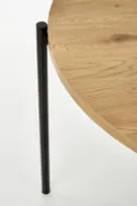 Круглий стіл HALMAR MORGAN 120x120 см дуб золотистий / чорний фото thumb №8