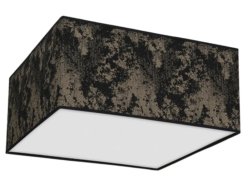 BRW Двухпозиционный тканевый потолочный светильник Satino в черно-золотом цвете 080908 фото №1