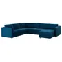 IKEA VIMLE ВІМЛЕ, кутовий диван, 5-місний, з шезлонгом/Djuparp темно-зелено-синій 994.341.41 фото