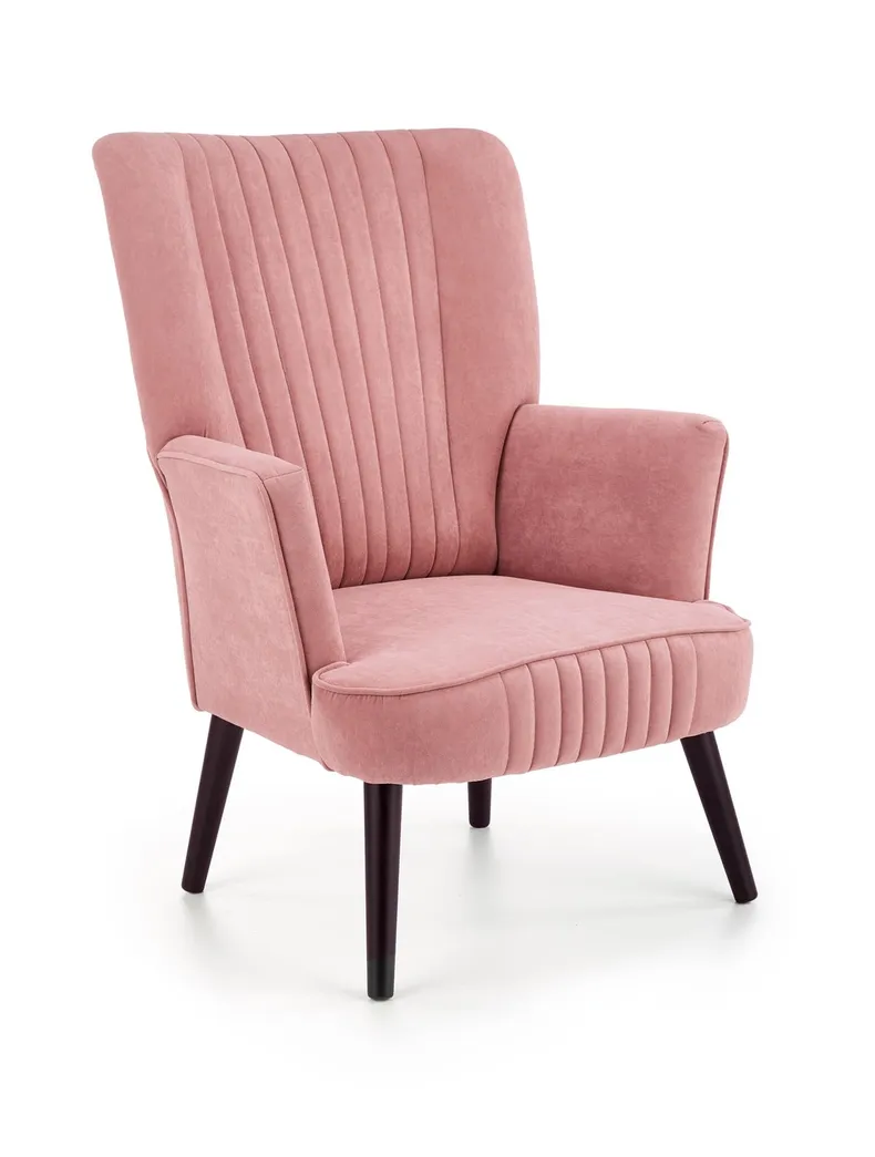 М'яке крісло оксамитове HALMAR DELGADO BLUVEL 52, рожевий фото №1