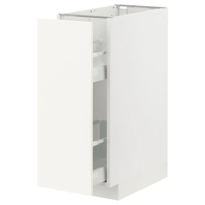IKEA METOD МЕТОД / MAXIMERA МАКСІМЕРА, підлог шафа / висувна внутрішн секція, білий / ВАЛЛЬСТЕНА білий, 30x60 см 795.071.43 фото №1