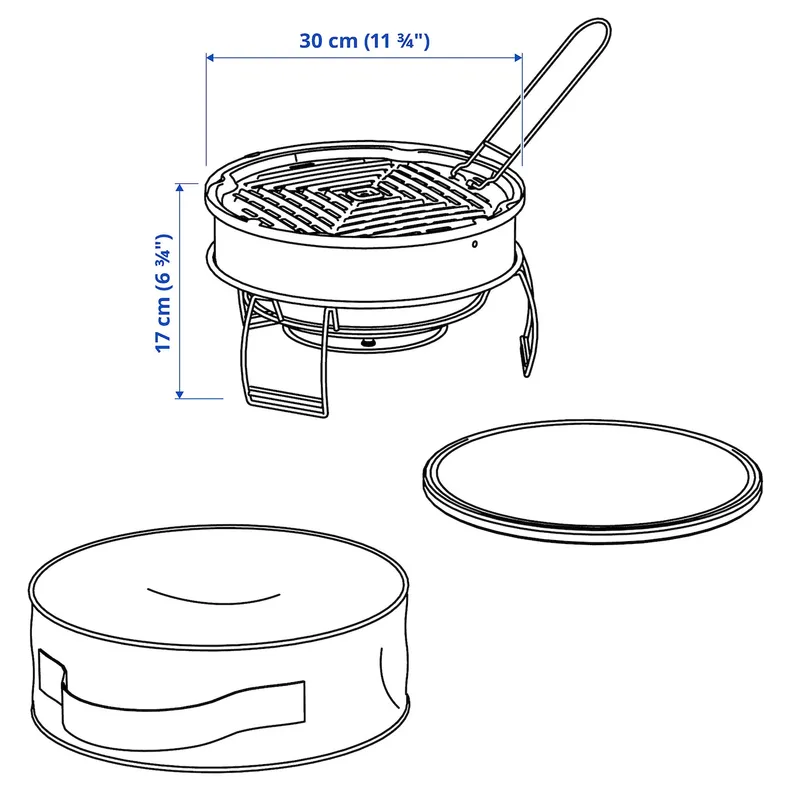 IKEA STRANDÖN, гриль, вугільно-синій 805.910.94 фото №6