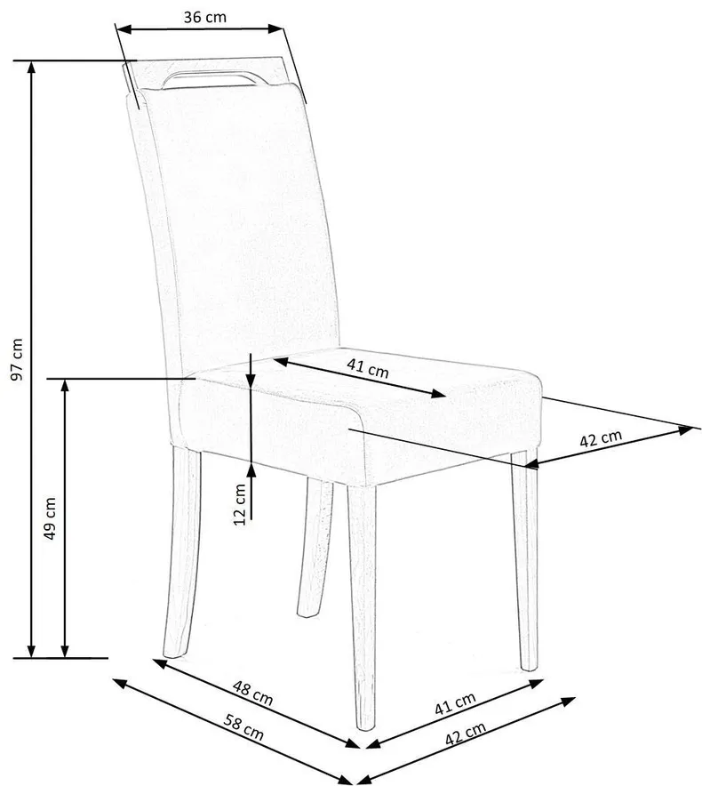 Кухонный стул HALMAR CLARION графит/бежевый фото №2