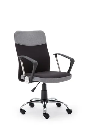 Крісло комп'ютерне офісне обертове HALMAR TOPIC сірий, чорний фото