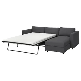 IKEA VIMLE ВИМЛЕ, 3-местный диван-кровать с козеткой, Халларп серый 295.370.72 фото