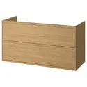 IKEA ÄNGSJÖN ЭНГШЁН, шкаф для раковины с ящиками, имит. дуб, 120x48x63 см 705.350.94 фото thumb №1