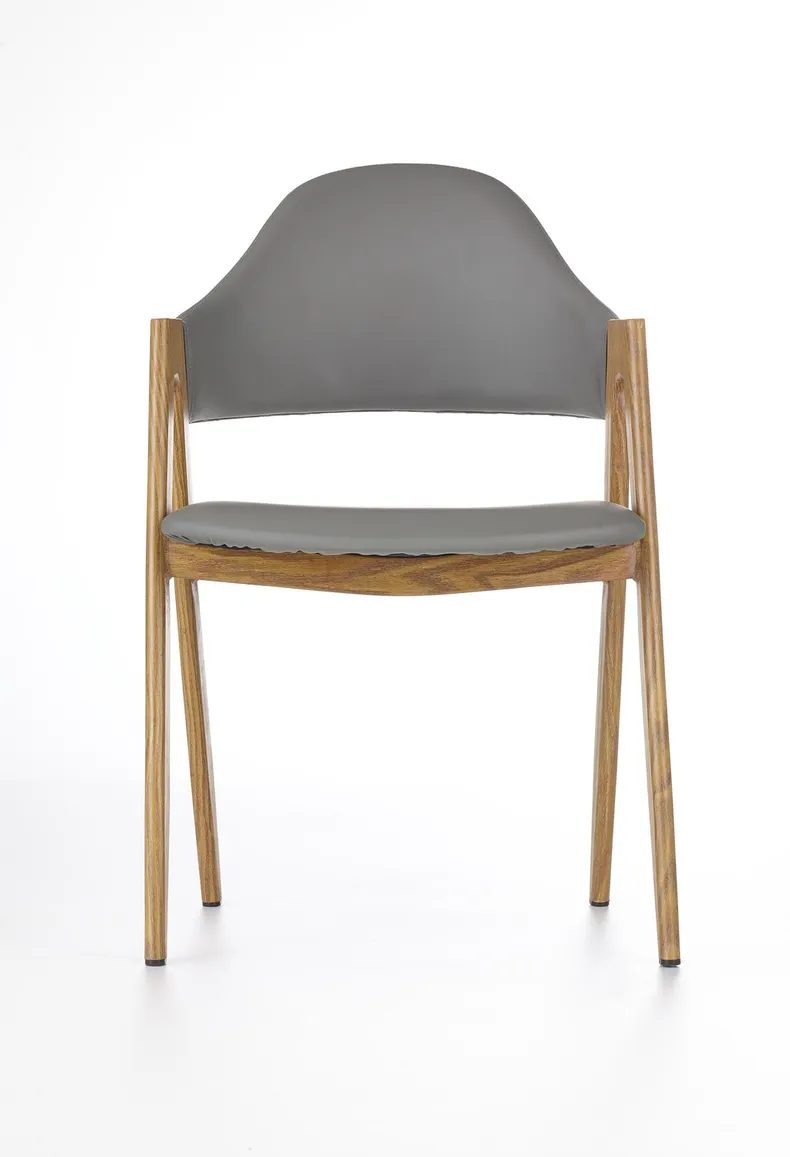 Кухонний стілець HALMAR K247 сірий, медовий дуб фото №4