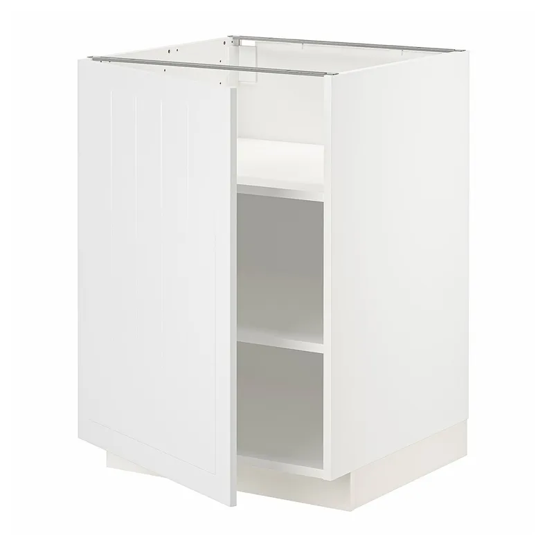 IKEA METOD МЕТОД, напольный шкаф с полками, белый / Стенсунд белый, 60x60 см 394.581.06 фото №1