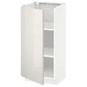 IKEA METOD МЕТОД, підлогова шафа з полицями, білий / Ringhult світло-сірий, 40x37 см 794.552.43 фото thumb №1