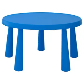 IKEA MAMMUT МАММУТ, стол детский, внутренний / внешний синий, 85 см 903.651.80 фото