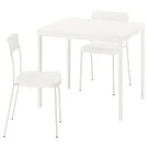 IKEA VIHALS / VIHALS, стол и 2 стула, белый/белый, 84/120x74 см 095.899.53 фото