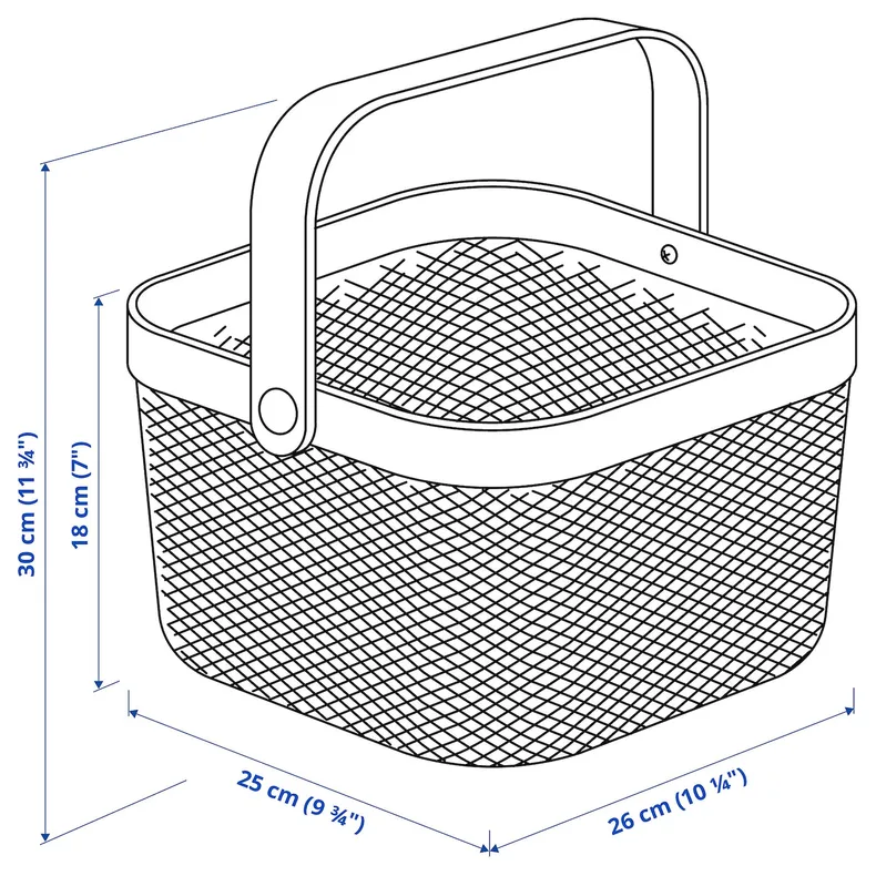 IKEA RISATORP, корзина, розовый, 25x26x18 см 805.886.90 фото №6