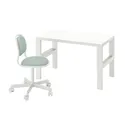 IKEA PÅHL / ÖRFJÄLL ПОЛЬ / ОРФЬЕЛЛЬ, письменный стол и стул, белый / светло-зелёный 095.534.59 фото thumb №1