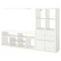 IKEA KALLAX КАЛЛАКС / LACK ЛАКК, шкаф для ТВ, комбинация, белый, 224x39x147 см 095.521.72 фото thumb №1
