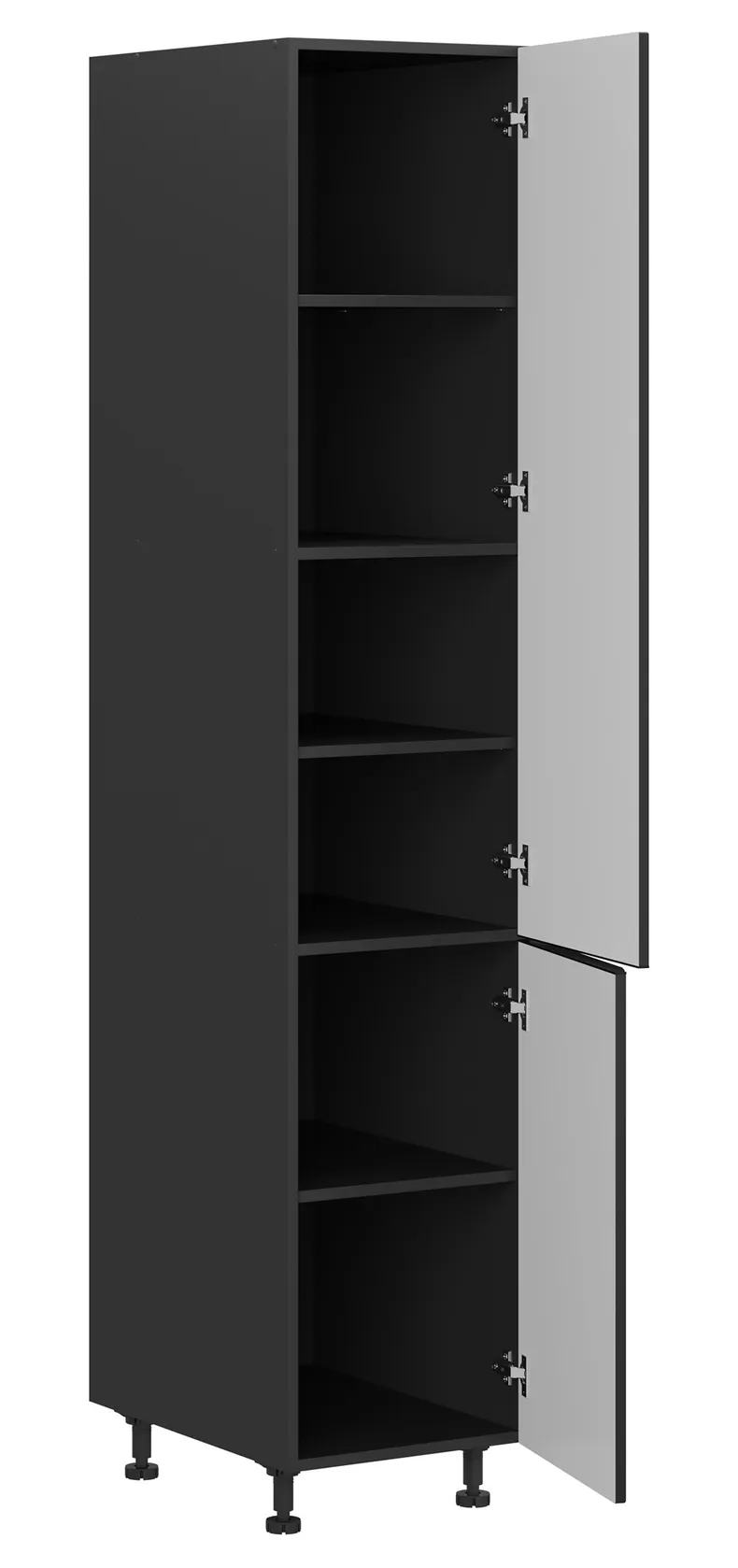 BRW Sole L6 высокий цокольный шкаф для кухни 40 см правый черный матовый, черный/черный матовый FM_D_40/207_P/P-CA/CAM фото №3