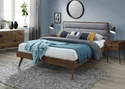 Ліжко двоспальне HALMAR ORLANDO 160x200 см сірий / горіх фото thumb №2