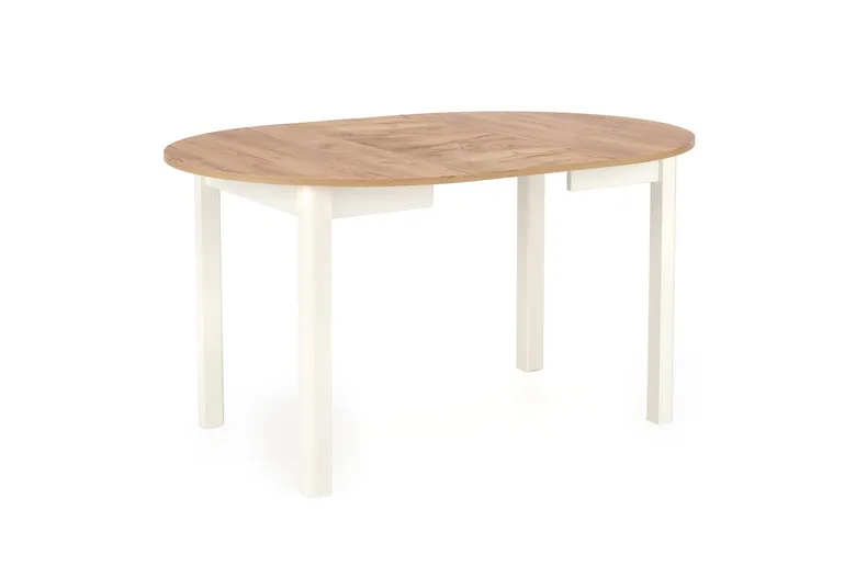 Кухонний стіл HALMAR RINGO 102-142x102 см дуб крафт, білий фото №9