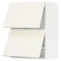 IKEA METOD МЕТОД, навісна шафа гориз 2 дверц нат мех, білий / ВАЛЛЬСТЕНА білий, 60x80 см 395.072.82 фото thumb №1