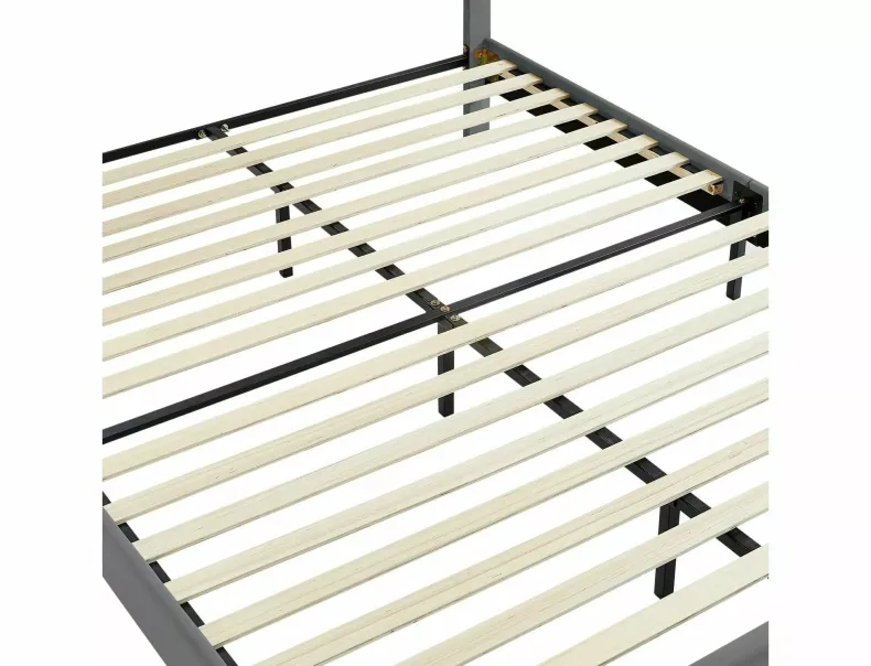 Ліжко односпальне SIGNAL Savana Velvet 120x200 см, сірий фото №7