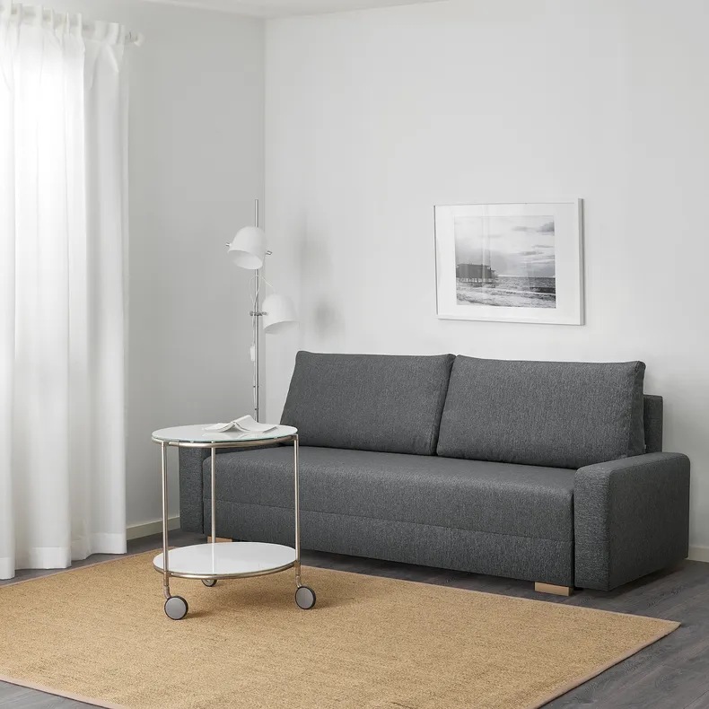 IKEA GRÄLVIKEN ГРЕЛЬВІКЕН, 3-місний диван-ліжко, темно-сірий 404.453.92 фото №4