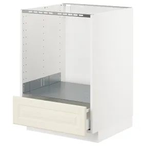 IKEA METOD МЕТОД / MAXIMERA МАКСІМЕРА, підлогова шафа д / духовки з шухлядою, білий / БУДБІН кремово-білий, 60x60 см 390.268.67 фото