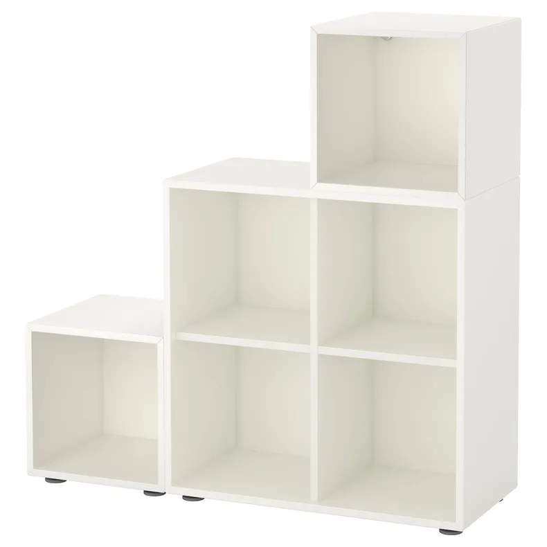 IKEA EKET ЕКЕТ, комбінація шаф із ніжками, білий, 105x35x107 см 091.892.00 фото №1