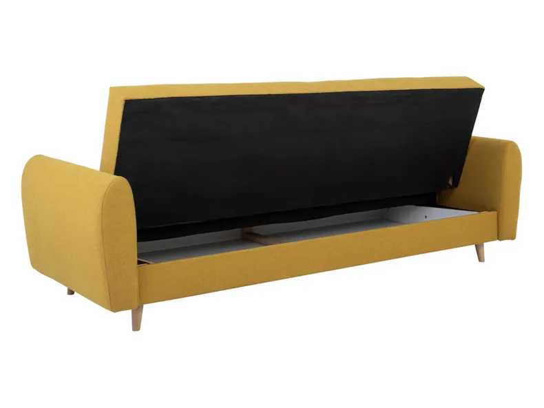 BRW Тримісний розкладний диван Tova з ящиком для зберігання жовтий, Кашемір 14 WE-TOVA-3K-G2_BBA410 фото №3