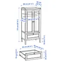 IKEA SUNDVIK СУНДВИК, шкаф платяной, серый, 80x50x171 см 504.942.64 фото thumb №5