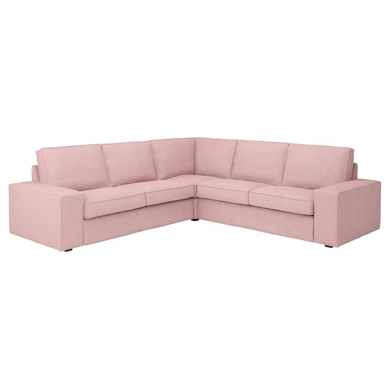 IKEA KIVIK КІВІК, кутовий диван, 4-місний, Гарматний світло-рожевий 394.847.37 фото №1