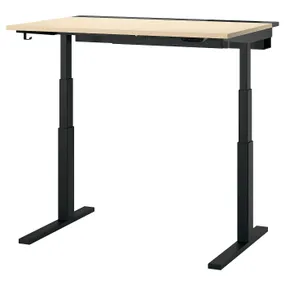 IKEA MITTZON МІТТЗОН, стіл регульований, електричний okl береза / чорний, 120x80 см 095.277.24 фото