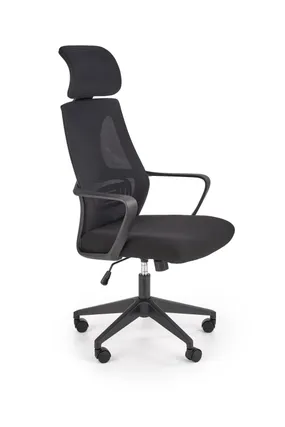 Крісло комп'ютерне офісне обертове HALMAR VALDEZ чорний / чорний фото
