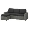 IKEA SOLLERÖN СОЛЛЕРЕН, 3-місний модульний диван для вулиці, з підставкою для ніг темно-сірий / антрацит Ярпен/Дувхольмен 993.264.29 фото thumb №1
