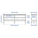 IKEA IDANÄS ИДАНЭС, тумба под ТВ, тёмно-коричневый с пятнами, 162x40x63 см 504.878.57 фото thumb №7