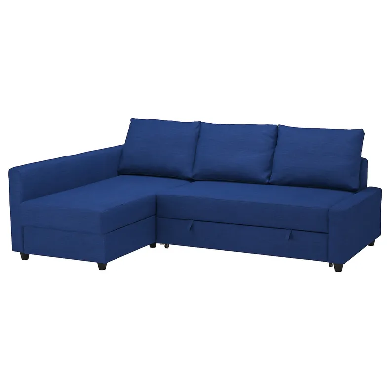 IKEA FRIHETEN ФРІХЕТЕН, кутов диван-ліжко із відд д/зберіг, СКІФТЕБУ синій 492.975.61 фото №1
