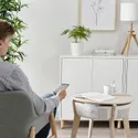 IKEA STARKVIND СТАРКВИНД, стол с воздухоочистителем, Витражный шпон дуба, белый смарт фото thumb №7