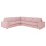 IKEA KIVIK КИВИК, 5-местный угловой диван, Окрашенный в светло-розовый цвет 694.847.26 фото
