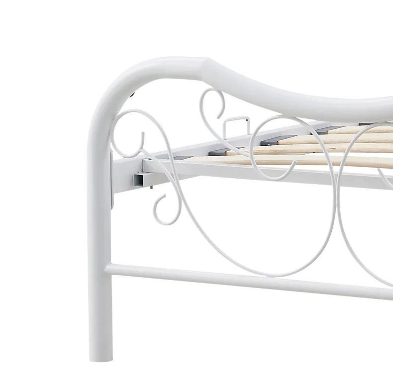 Ліжко односпальне HALMAR FABRIZIA 90x200 см, сірий/білий фото №3