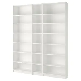 IKEA BILLY БІЛЛІ, книжкова шафа, білий, 200x28x237 см 890.178.27 фото