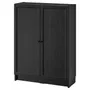 IKEA BILLY БІЛЛІ / OXBERG ОКСБЕРГ, книжкова шафа з дверцятами, чорний під дуб, 80x30x106 см 194.832.77 фото