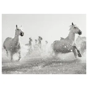 IKEA PJÄTTERYD ПЙЕТТЕРЮД, картина, скачуть коні, 70x50 см 805.194.42 фото