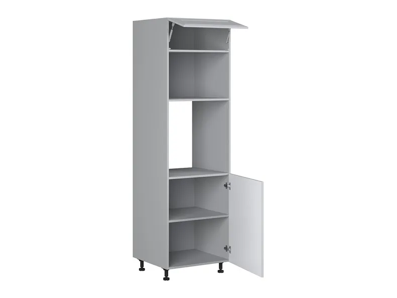 BRW Кухонный шкаф для встраиваемого духового шкафа Verdi высотой 60 см правый светло-серый матовый, греноловый серый/светло-серый матовый FL_DPS_60/207_P/O-SZG/JSZM фото №3