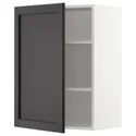 IKEA METOD МЕТОД, навесной шкаф с полками, белый / Лерхиттан с черными пятнами, 60x80 см 594.644.51 фото thumb №1