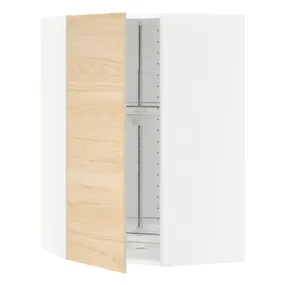 IKEA METOD МЕТОД, кутова навісна шафа, обертова, білий / АСКЕРСУНД під світлий ясен, 68x100 см 392.157.59 фото